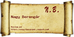 Nagy Berengár névjegykártya
